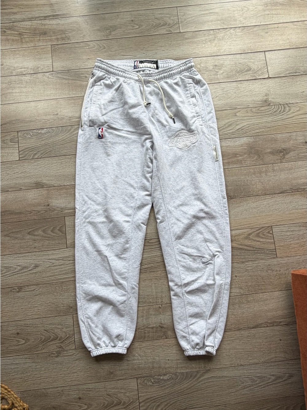 Men's Light Gray NBA Lakers Jogger Sweatpants